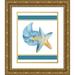 Kimberly Allen 15x18 Gold Ornate Wood Framed with Double Matting Museum Art Print Titled - Seashore Shells 2