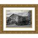 Vintage Photo Archive 14x11 Gold Ornate Wood Framed with Double Matting Museum Art Print Titled - Vintage Car in Front of Old Gas Station