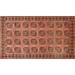 Ahgly Company Indoor Rectangle Traditional Brown Red Southwestern Area Rugs 2 x 5