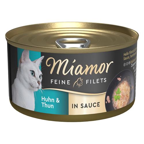 24x85g Miamor Feine Filets in Soße Huhn & Thunfisch Katzenfutter nass