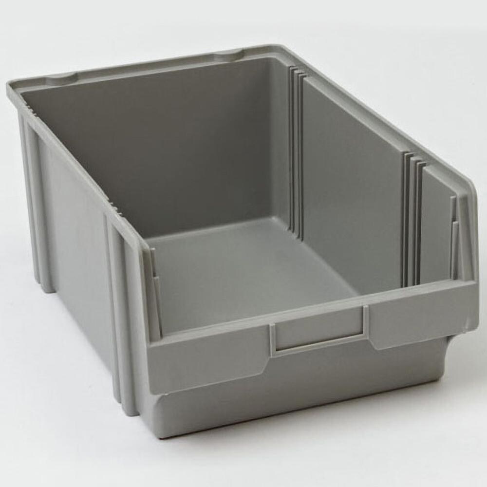 PROREGAL Sichtlagerkasten | Lion | HxBxT 20x30x50cm | Grau | Sichtlagerbox, Sichtlagerbehälter, Sichtlagerkastensortiment, Sortierbehälter Image