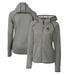 Women's Cutter & Buck Heather Gray Delaware Fightin' Blue Hens Mainsail Sweater-Knit Full-Zip Hoodie