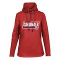 Women's Levelwear Red St. Louis Cardinals Loop Fleece Scuba Neck Pullover Hoodie