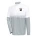 Men's Antigua White/Gray San Diego Padres Bender Quarter-Zip Pullover Top