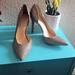 Jessica Simpson Shoes | Jessica Simpson Glitter Heels . #1 | Color: Tan | Size: 8.5