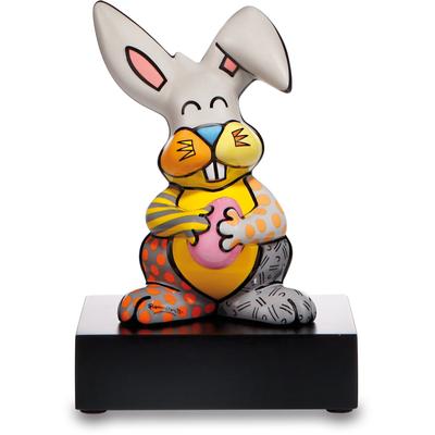 Sammelfigur GOEBEL "Figur Romero Britto - "Grey Rabbit", bunt, B:16cm H:23cm T:13cm, Porzellan, Dekofiguren Image