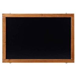 Rustikale Tafel Kreidetafel Wandtafel Küchentafel mit Holzrahmen / Teak 120x60cm Image
