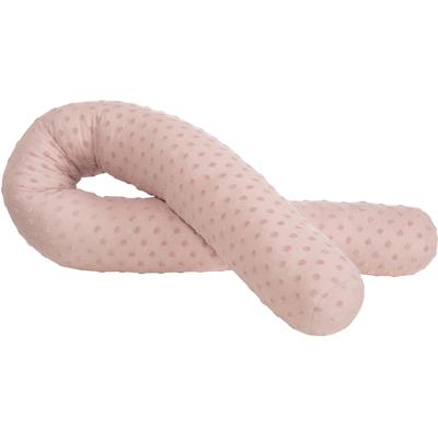 Nestchenschlange ROBA "Lil Planet, rosa/mauve", rosa (rosa, mauve, mauve), Obermaterial: 80% Baumwolle, 20% Polyester. Füllung: 100% Polyester, Bettnestchen, GOTS made with organic materials, zertifiziert durch BCS 36081