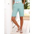 Jeansbermudas CASUAL LOOKS Gr. 46, Normalgrößen, grün (mint) Damen Jeans Shorts Bermudajeans