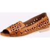 Sandalette GEMINI, Damen, Gr. 38, orange, Glattleder, sportlich, Schuhe Ballerina Peeptoe