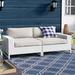 Wade Logan® Azyon Loveseat w/ Cushions in White | 29 H x 72 W x 36 D in | Outdoor Furniture | Wayfair MIAMI-02a-CILANTRO