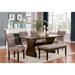 Red Barrel Studio® Nofer Dining Set Wood/Upholstered in Brown | Wayfair 9B75570BD45747488F00D1B76FED7641