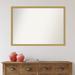 Everly Quinn Grace Brushed Gold Narrow Bathroom Vanity Non-Beveled Wall Mirror Metal | 29 H x 40 W in | Wayfair 978DB966CDFC4B899158D97DC3DA0E54