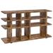 Millwood Pines 36.75" H x 63" W Etagere Bookcase Wood in Black/Brown | 36.75 H x 63 W x 15.25 D in | Wayfair 11AF270FBF47498887FE21239A12F102