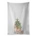 The Holiday Aisle® Shiba Inu Momma & Baby Christmas Presents & Tree White Kitchen Towel Set Of 2 Cotton in Gray | 28 H x 20 W in | Wayfair