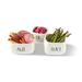 Magenta Stem Print By Rae Dunn Mise En Place Container Set Ceramic in White | Wayfair 3404