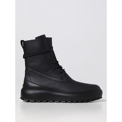 X Ecco Leather Lace-up Boots - B...