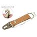 Leather Keychain, PU Belt Clip Key Ring Fob Holder for Bag - 83mm