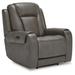 Signature Design by Ashley 37" Wide Faux Leather Power Zero Gravity Recliner w/ Massager Faux Leather in Black | 43 H x 37 W in | Wayfair 1180813