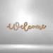 Latitude Run® Welcome Script Steel Sign Wall Decor Metal | 7 H x 17.5 W x 0.048 D in | Wayfair 49ED1EEBE3014EB486B293348025C643