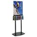 Double-sided Poster Frame And Literature Rack Black Laminate Base Clear Acrylic Poster Holder And Brochure Racks Adjustable Brochure Pockets 24 x 67 x 18-Inch (NMTBLK52)