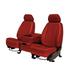 CalTrend Front Captain Chairs Carbon Fiber Seat Covers for 2005-2010 Toyota Sienna - TY223-02FA Red Insert and Trim