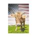 MYPOP Cow with American Flag Garden Flag Outdoor Banner 28 x 40 inch