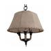 BenJara Lamp Shade Style Metal and Rope Chandelier Brown