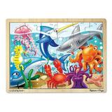 Melissa & Doug Under the Sea Ocean Animals Wooden Jigsaw Puzzle With Storage Tray (24 pcs)