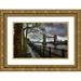 Brown Victoria 24x17 Gold Ornate Wood Framed with Double Matting Museum Art Print Titled - London Tower Bridge