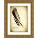 Malek Honey 17x24 Gold Ornate Wood Framed with Double Matting Museum Art Print Titled - Feather on the Wind IV