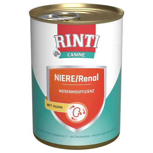 12x400g RINTI Canine Niere/Renal mit Huhn Hundefutter nass