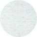 Ahgly Company Indoor Round Contemporary Water Blue Solid Area Rugs 4 Round