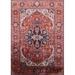 Ahgly Company Indoor Rectangle Mid-Century Modern Pink Brown Pink Oriental Area Rugs 2 x 4