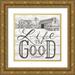 Strain Deb 20x20 Gold Ornate Wood Framed with Double Matting Museum Art Print Titled - Life is Good