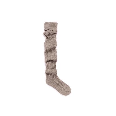 Plus Size Women's Cable Knit Slipper Socks by MUK LUKS in Pewter (Size ONE)