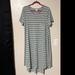 Lularoe Dresses | Lularoe Carly Dress Stripe High Low | Color: Blue/Green | Size: 2x