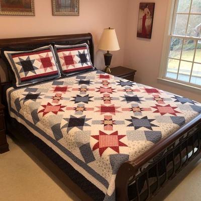 Liberty Star Patchwork Quilt Red/Blue, Twin, Red/Blue