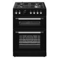 New World NWDFMRBL 60cm Freestanding Dual Fuel Cooker - Black