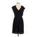 H&M Casual Dress - A-Line: Black Solid Dresses - Women's Size 2