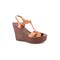 KORS Michael Kors Wedges: Tan Print Shoes - Womens Size 9 - Open Toe