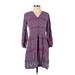 Old Navy Casual Dress - Mini V Neck 3/4 sleeves: Purple Dresses - Women's Size X-Small