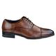 Mens Smart Formal Black Brown Shoes Patent Round Toe Vintage 1920s - Brown 8 UK