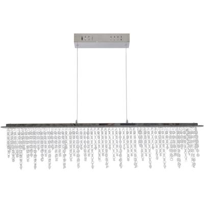 NÄVE LED Pendelleuchte "Diamonds", grau (chromfarben), B:120cm T:12cm, Lampen, LED Pendelleuchte>>Diamonds<<,Dimmbar per