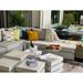 Seasonal Living Fizz 271" Wide Left Hand Facing Patio Sectional w/ Cushions Wood in Black | 28 H x 271 W x 72 D in | Wayfair