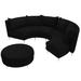 Seasonal Living Fizz 168" Wide Curved Patio Sectional w/ Cushions Wood in Black | 36 H x 168 W x 63 D in | Wayfair 105FT003P2-FULL-RSB_105FZ-V2-103