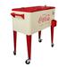 Leigh Country 80 Qt. Coca-cola Cooler, Metal in Brown/Red/White | 33.25 H x 37 W x 15.5 D in | Wayfair CP 98131