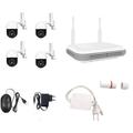 Videosorveglianza Wi-FI Sicurezza Esterna Kit 4 Telecamere Infrarossi Modem 2.4G