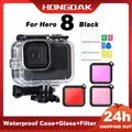 Boîtier étanche pour GoPro Fore8 boîtier de plongée sous-marine coque noire filtre accessoire de