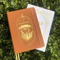 Mystical Mashroom-Carnet de notes à grille à points Journal pointillé Couverture rigide en cuir